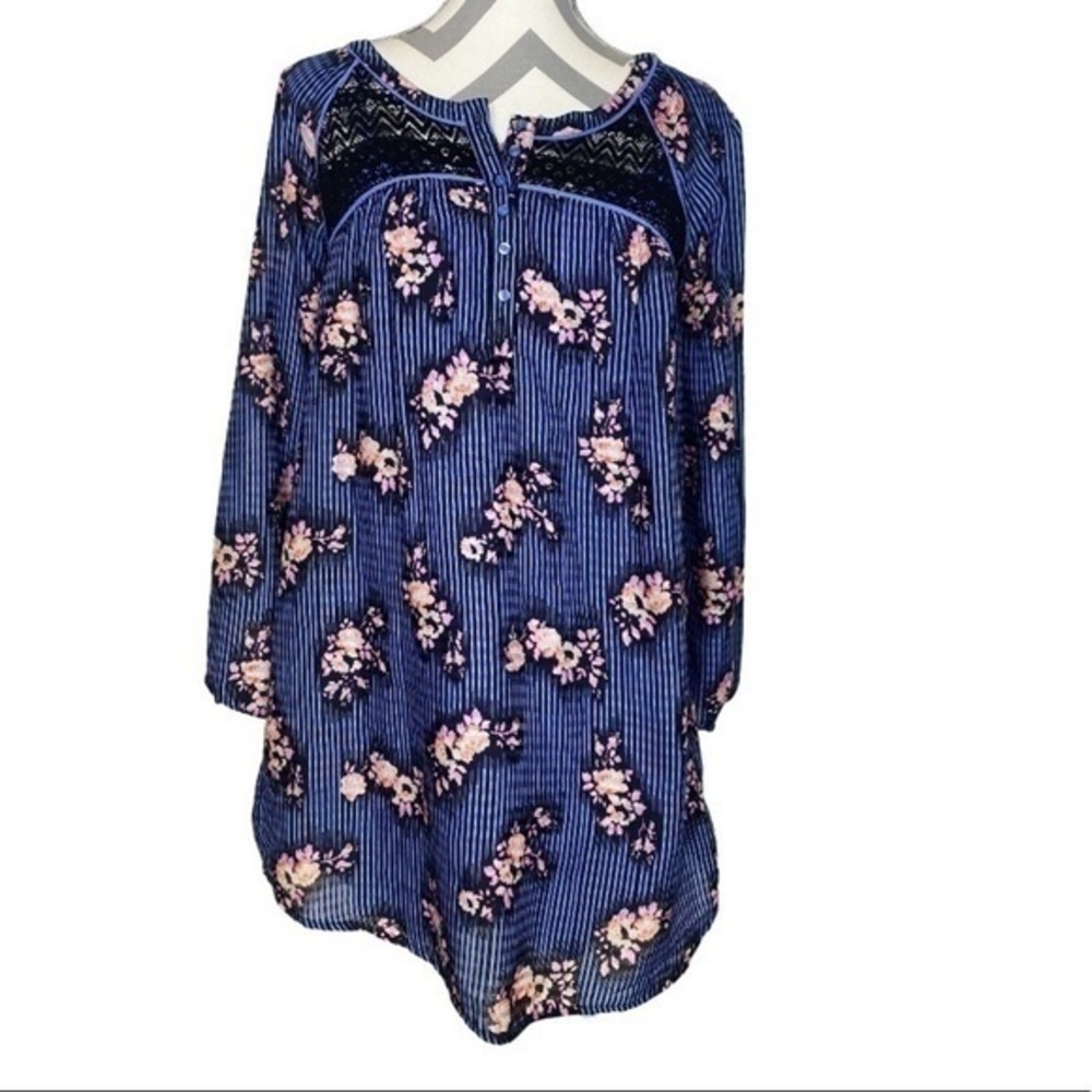 Free People 2 in one Striped Floral Dress Small - Picture 1 of 5